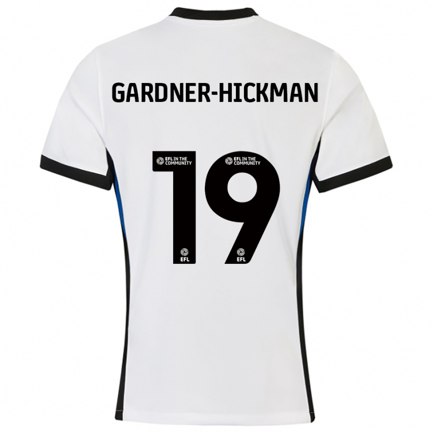 ילדים טיילור גרדנר-היקמן #19 לבן כחול הרחק ג'רזי 2025/26 חולצה קצרה