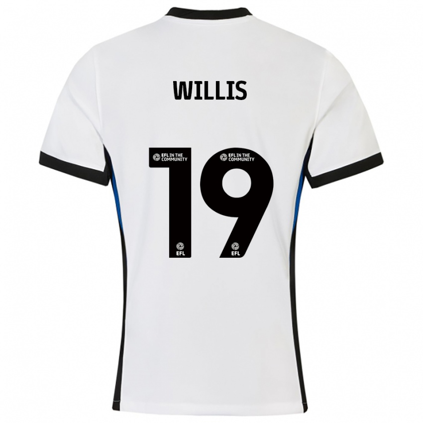 ילדים זאק וויליס #19 לבן כחול הרחק ג'רזי 2025/26 חולצה קצרה