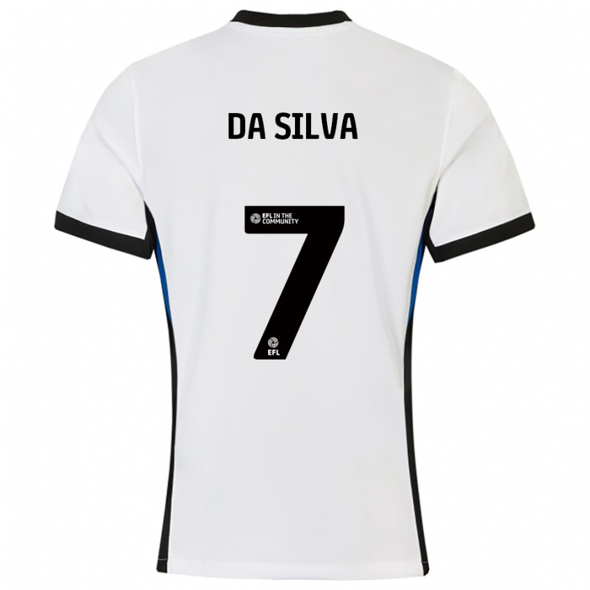 ילדים Alezandro Da Silva #7 לבן כחול הרחק ג'רזי 2025/26 חולצה קצרה