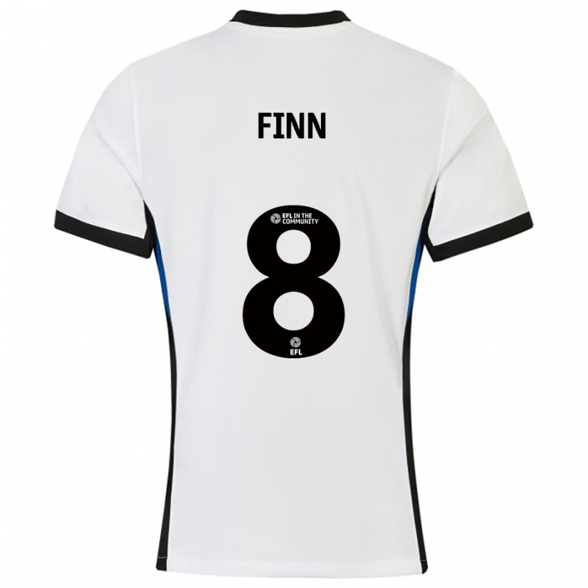 ילדים ג'יימי פין #8 לבן כחול הרחק ג'רזי 2025/26 חולצה קצרה