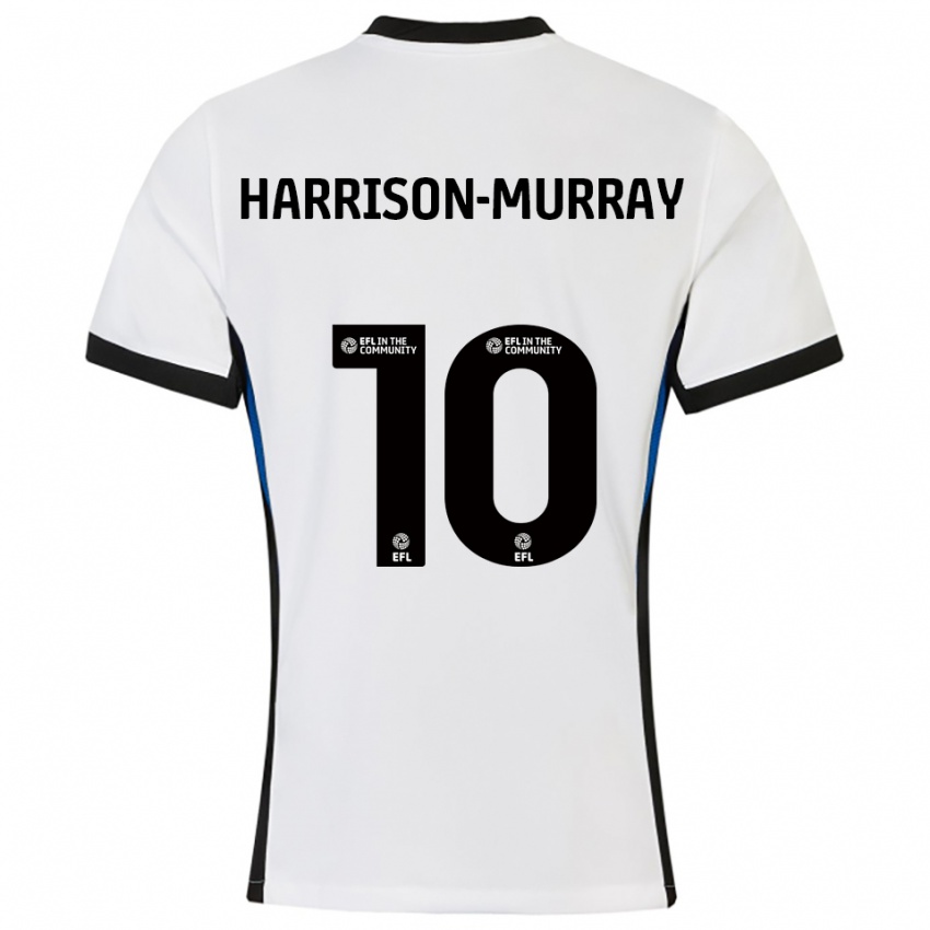 ילדים כריסטי הריסון-מוראי #10 לבן כחול הרחק ג'רזי 2025/26 חולצה קצרה