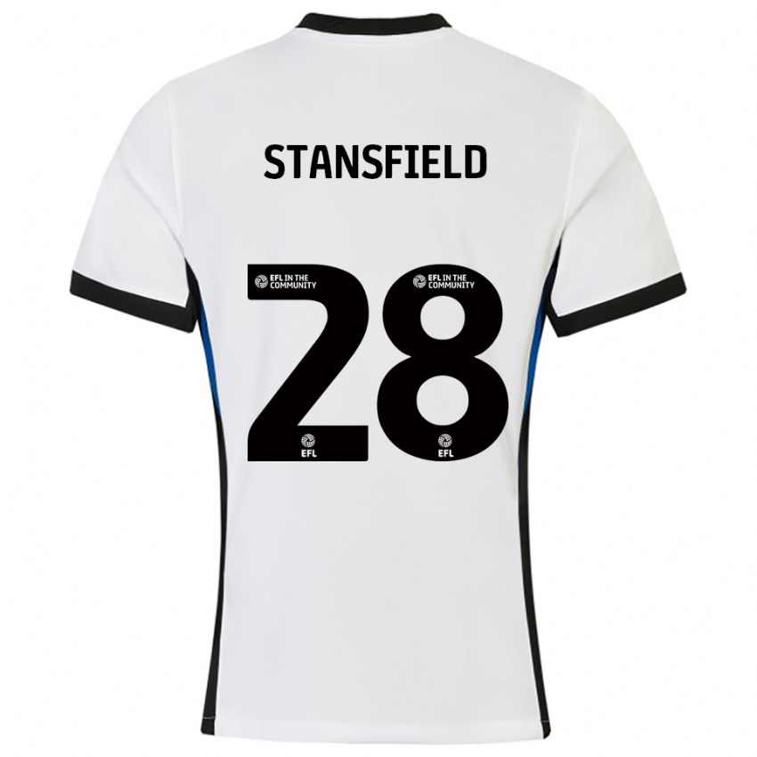 ילדים ג'יי סטנספילד #28 לבן כחול הרחק ג'רזי 2025/26 חולצה קצרה