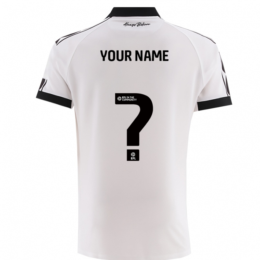 ילדים השם שלך #0 לבן שחור הרחק ג'רזי 2025/26 חולצה קצרה