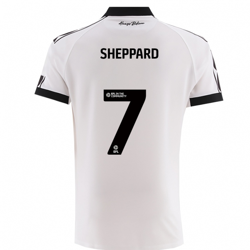 ילדים רואבין שפרד #7 לבן שחור הרחק ג'רזי 2025/26 חולצה קצרה