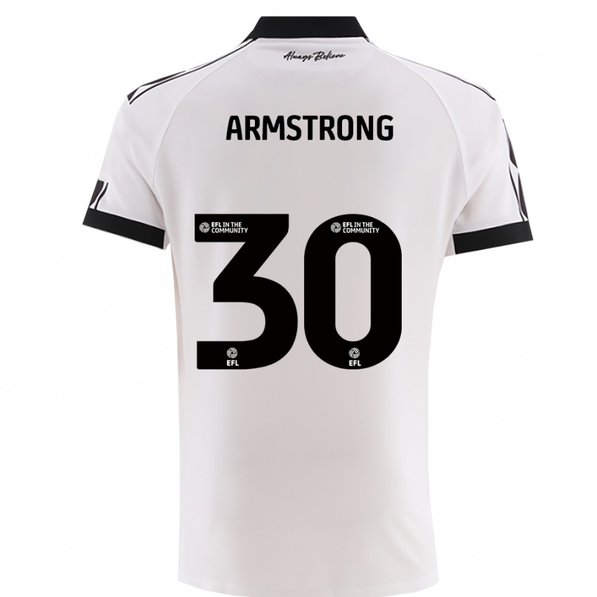 ילדים סינקלייר ארמסטרונג #30 לבן שחור הרחק ג'רזי 2025/26 חולצה קצרה