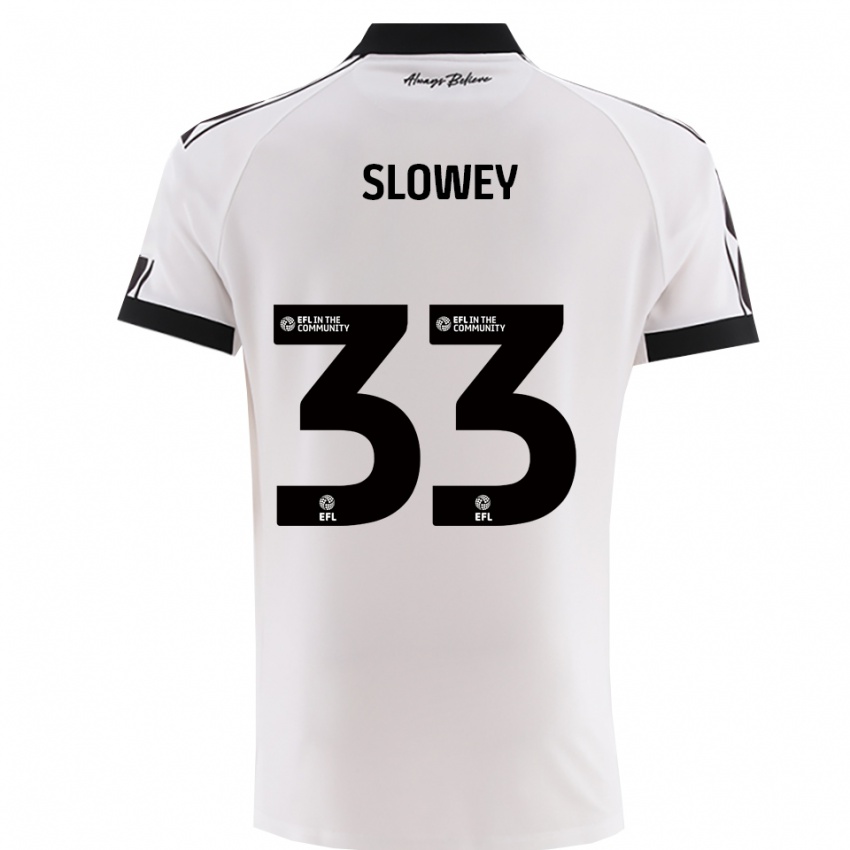 ילדים ג׳וש קמפבל-סלאווי #33 לבן שחור הרחק ג'רזי 2025/26 חולצה קצרה