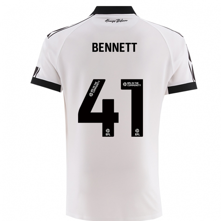 ילדים Harley Bennett #41 לבן שחור הרחק ג'רזי 2025/26 חולצה קצרה