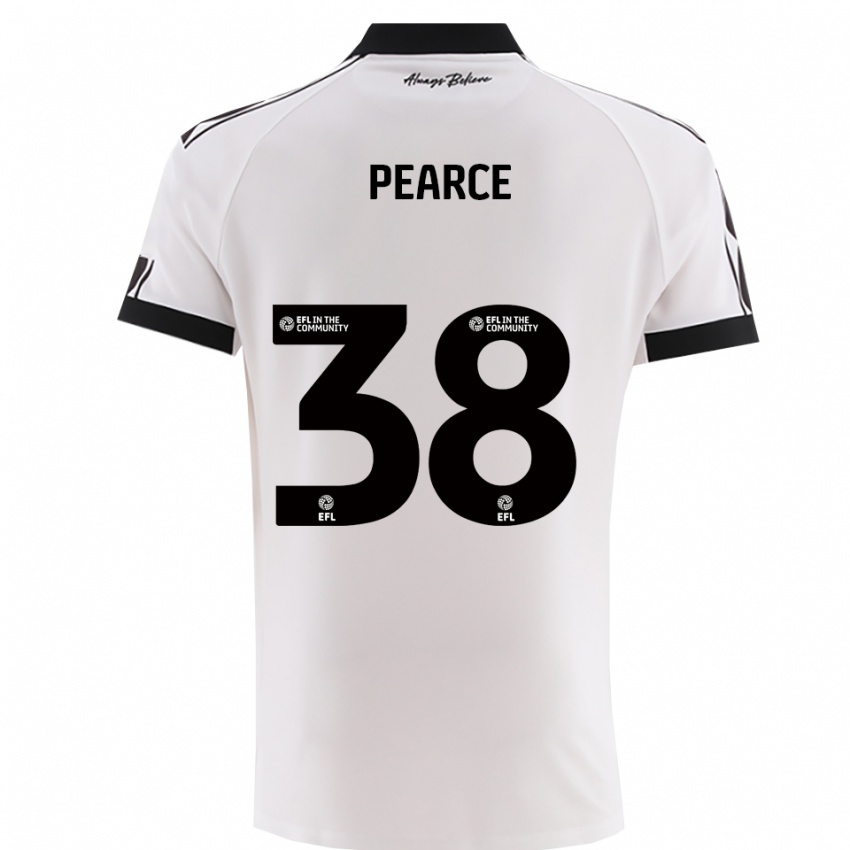 ילדים מנון פירס #38 לבן שחור הרחק ג'רזי 2025/26 חולצה קצרה ילדים מנון פירס #38 לבן שחור הרחק ג'רזי 2025/26 חולצה קצרה