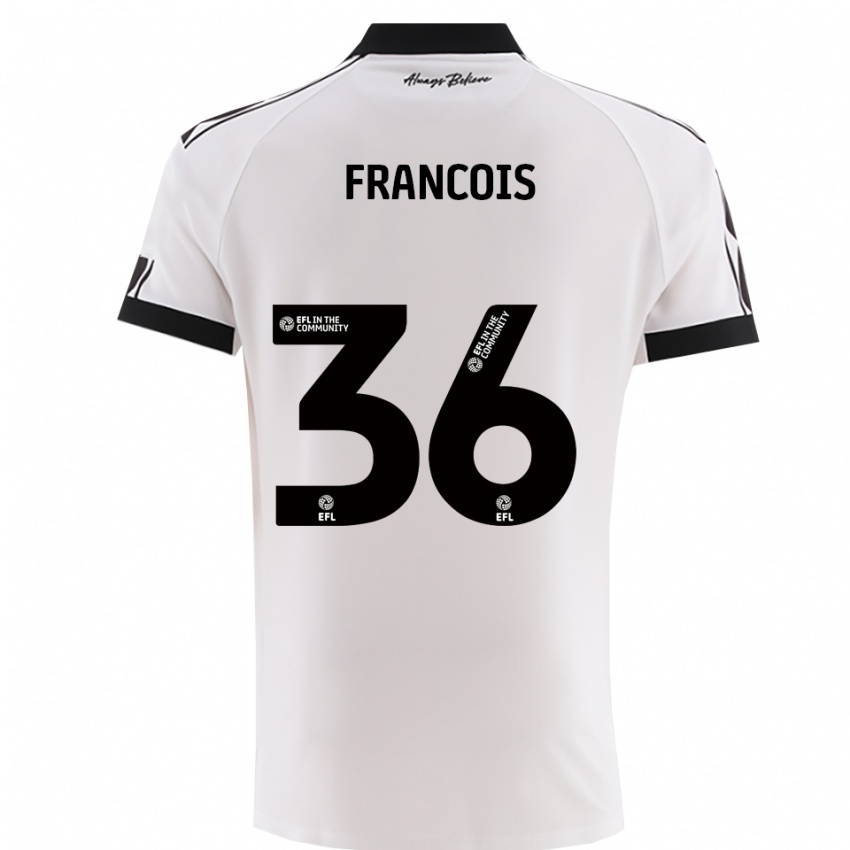 ילדים מרלי פרנסואה #36 לבן שחור הרחק ג'רזי 2025/26 חולצה קצרה