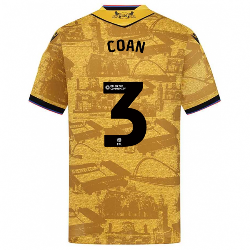 ילדים האנה קואן #3 זהב שחור הרחק ג'רזי 2025/26 חולצה קצרה