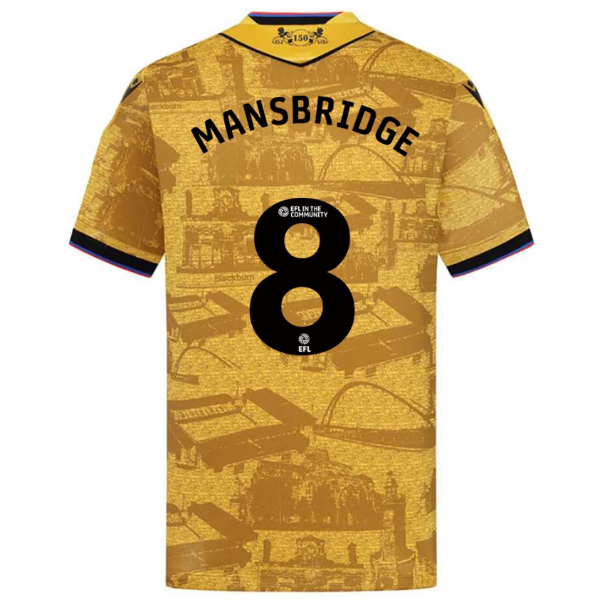 ילדים טיילר ג׳ייק מנסברידג' #8 זהב שחור הרחק ג'רזי 2025/26 חולצה קצרה