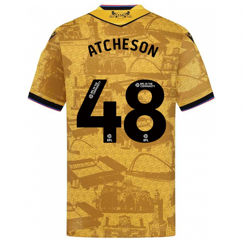 ילדים טום אצ׳סון #48 זהב שחור הרחק ג'רזי 2025/26 חולצה קצרה