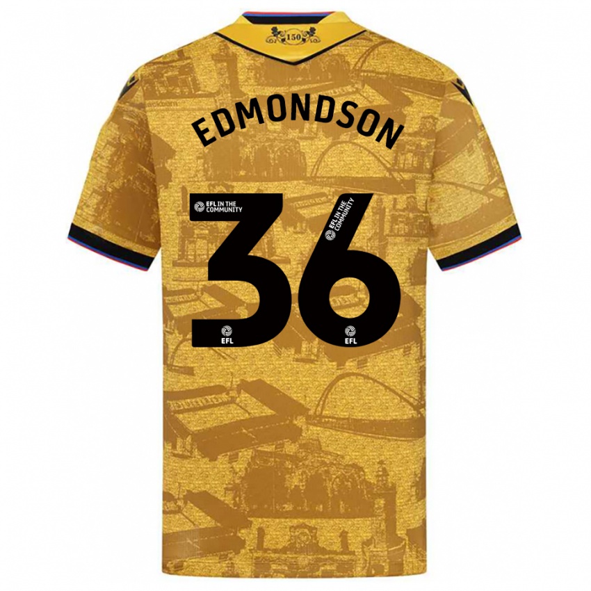 ילדים James Edmondson #36 זהב שחור הרחק ג'רזי 2025/26 חולצה קצרה