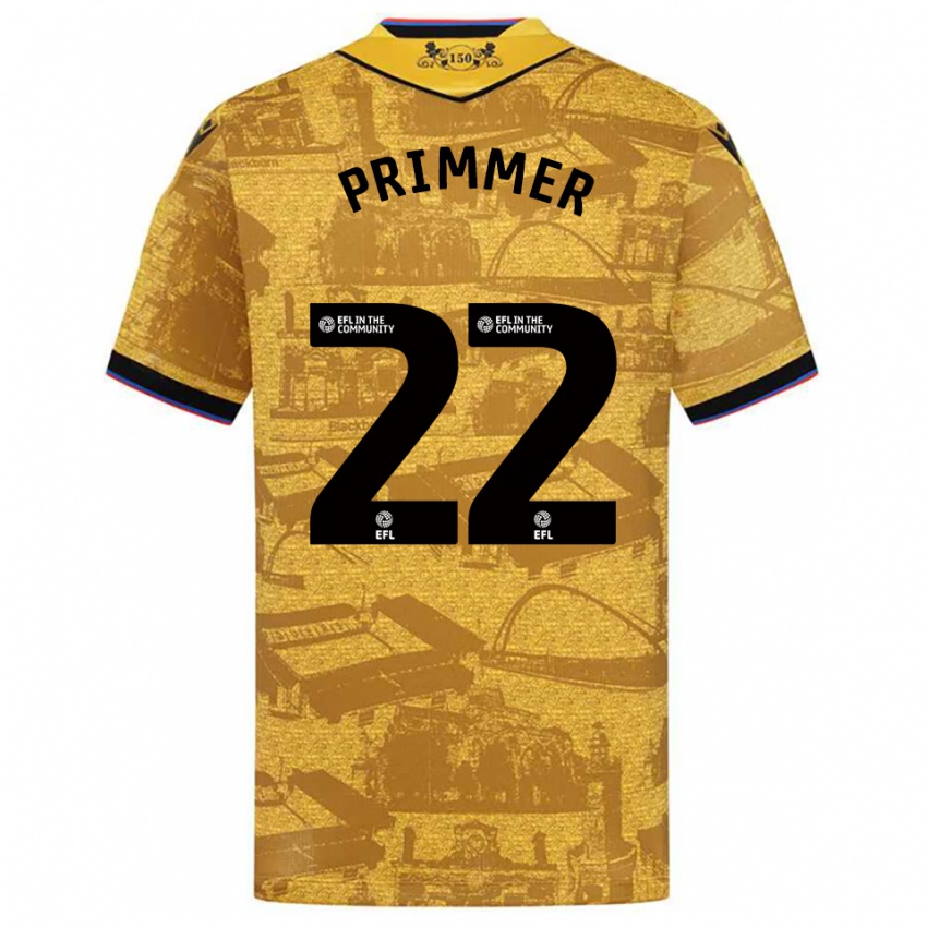 ילדים טיה פרימר #22 זהב שחור הרחק ג'רזי 2025/26 חולצה קצרה