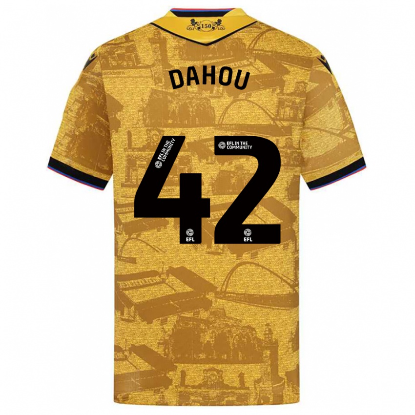 ילדים ג׳מינה דהו #42 זהב שחור הרחק ג'רזי 2025/26 חולצה קצרה