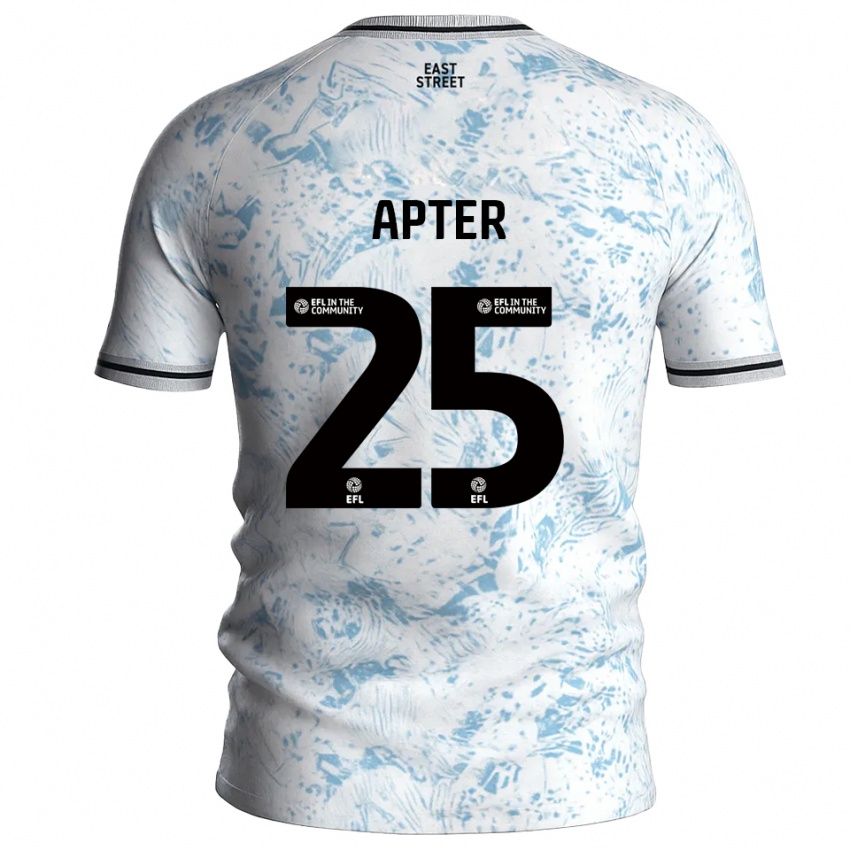 ילדים רוב אפטר #25 לבן תכלת הרחק ג'רזי 2025/26 חולצה קצרה