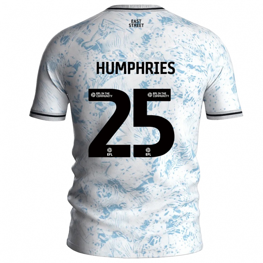 ילדים Greta Humphries #25 לבן תכלת הרחק ג'רזי 2025/26 חולצה קצרה