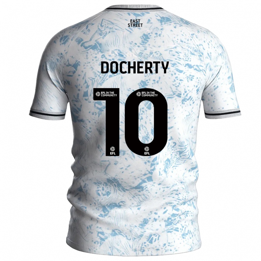 ילדים גרג דוקארטי #10 לבן תכלת הרחק ג'רזי 2025/26 חולצה קצרה