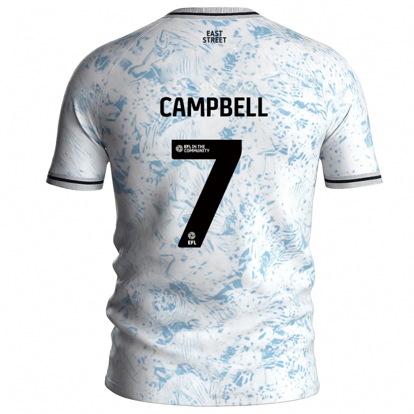 ילדים טיריס קמפבל #7 לבן תכלת הרחק ג'רזי 2025/26 חולצה קצרה