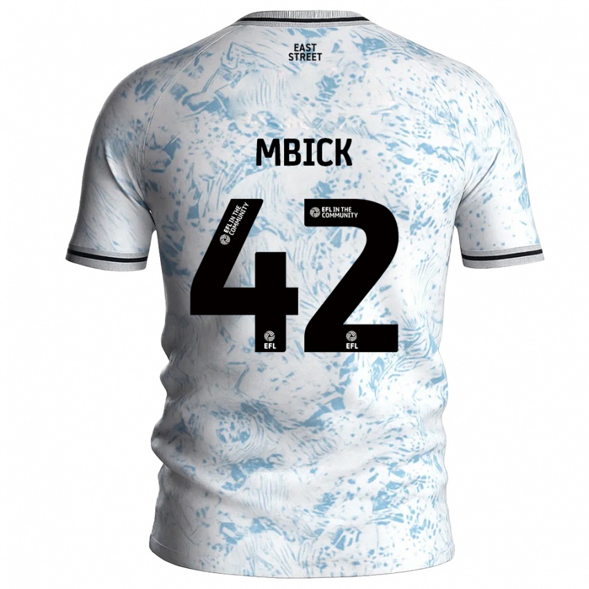 ילדים Micah Mbick #42 לבן תכלת הרחק ג'רזי 2025/26 חולצה קצרה