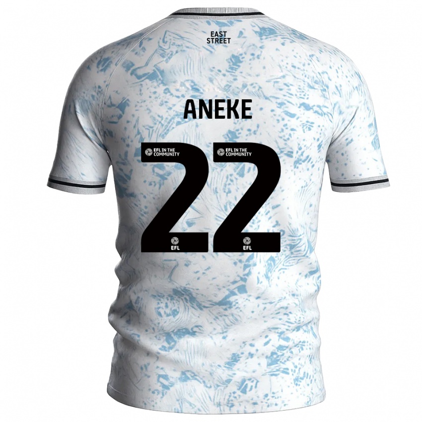 ילדים צ׳אקס אנקה #22 לבן תכלת הרחק ג'רזי 2025/26 חולצה קצרה