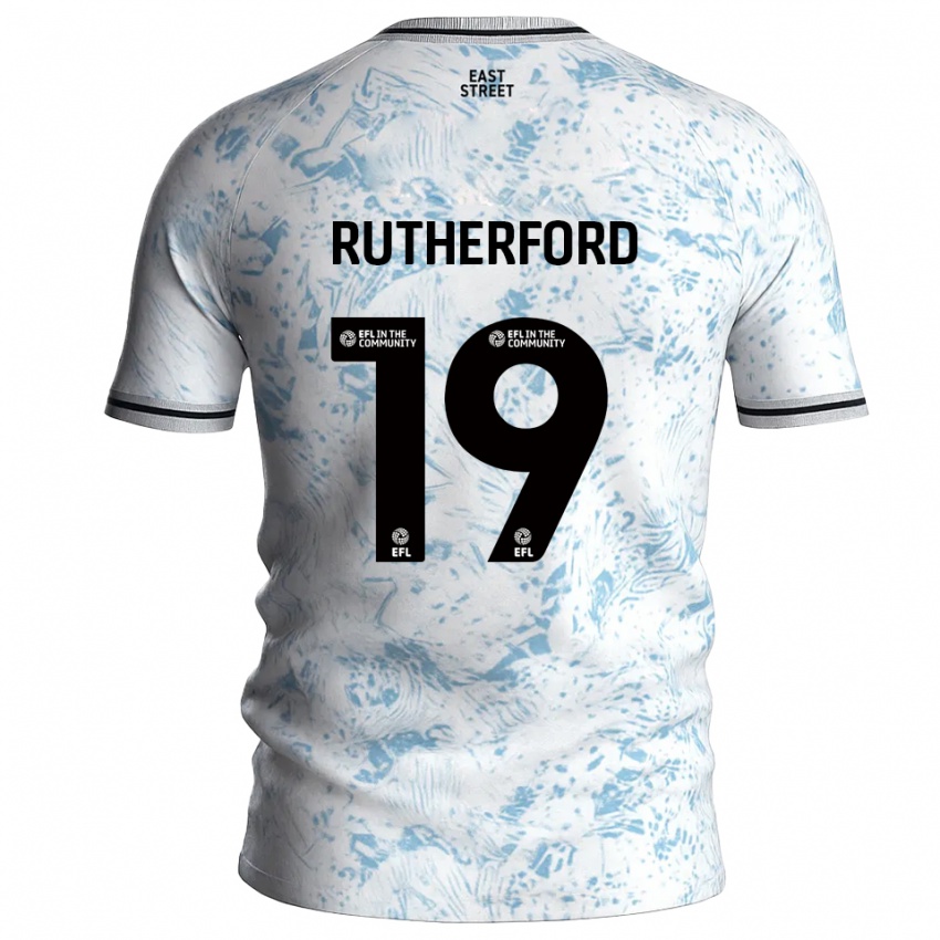 ילדים אלה רתרפורד #19 לבן תכלת הרחק ג'רזי 2025/26 חולצה קצרה