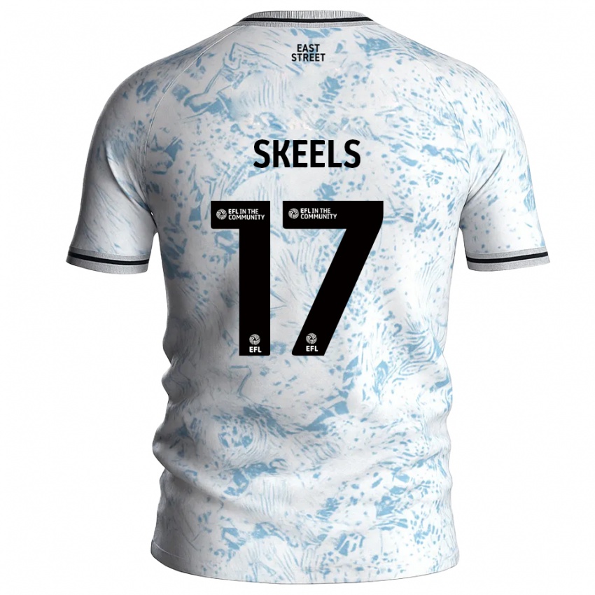 ילדים קירה סקילס #17 לבן תכלת הרחק ג'רזי 2025/26 חולצה קצרה