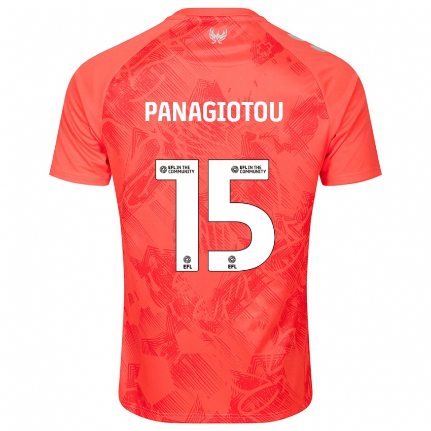 ילדים Constantine Panagiotou #15 כתום לבן הרחק ג'רזי 2025/26 חולצה קצרה