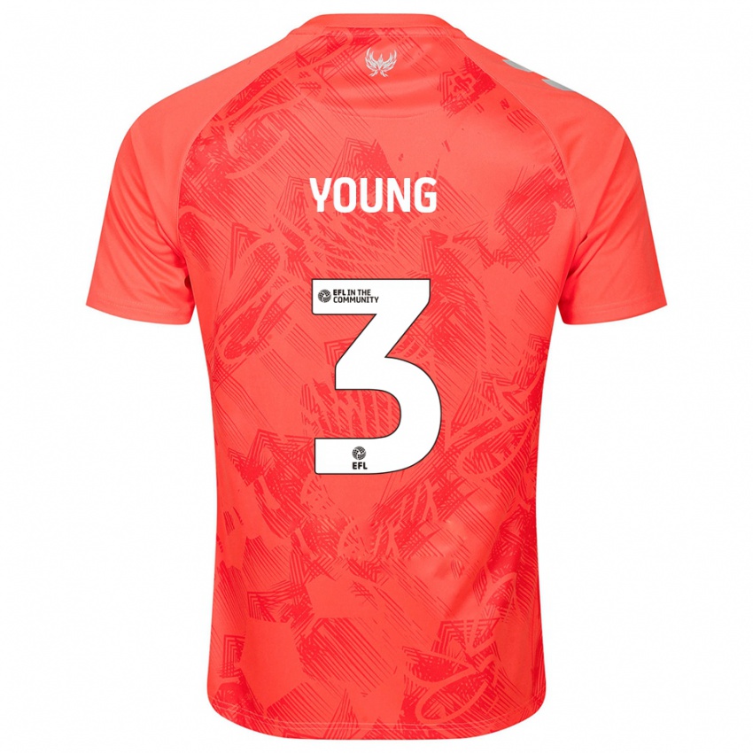 ילדים שי יאנג #3 כתום לבן הרחק ג'רזי 2025/26 חולצה קצרה