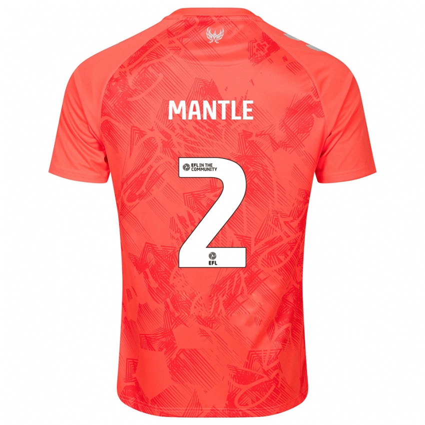 ילדים David Mantle #2 כתום לבן הרחק ג'רזי 2025/26 חולצה קצרה