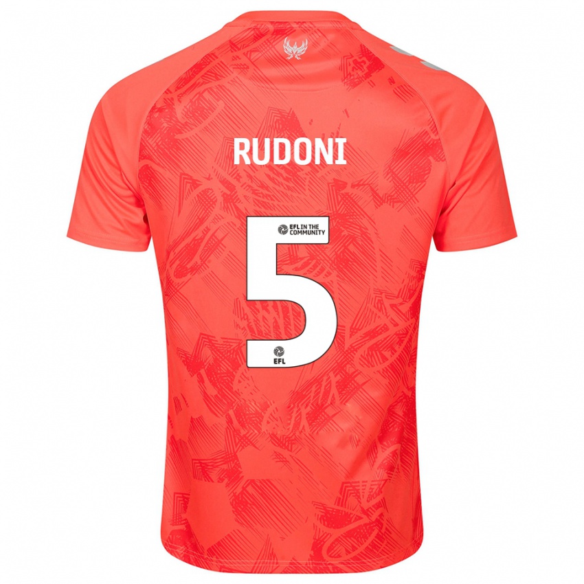 ילדים ג'ק רודוני #5 כתום לבן הרחק ג'רזי 2025/26 חולצה קצרה