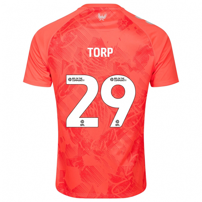 ילדים ויקטור תורפ #29 כתום לבן הרחק ג'רזי 2025/26 חולצה קצרה