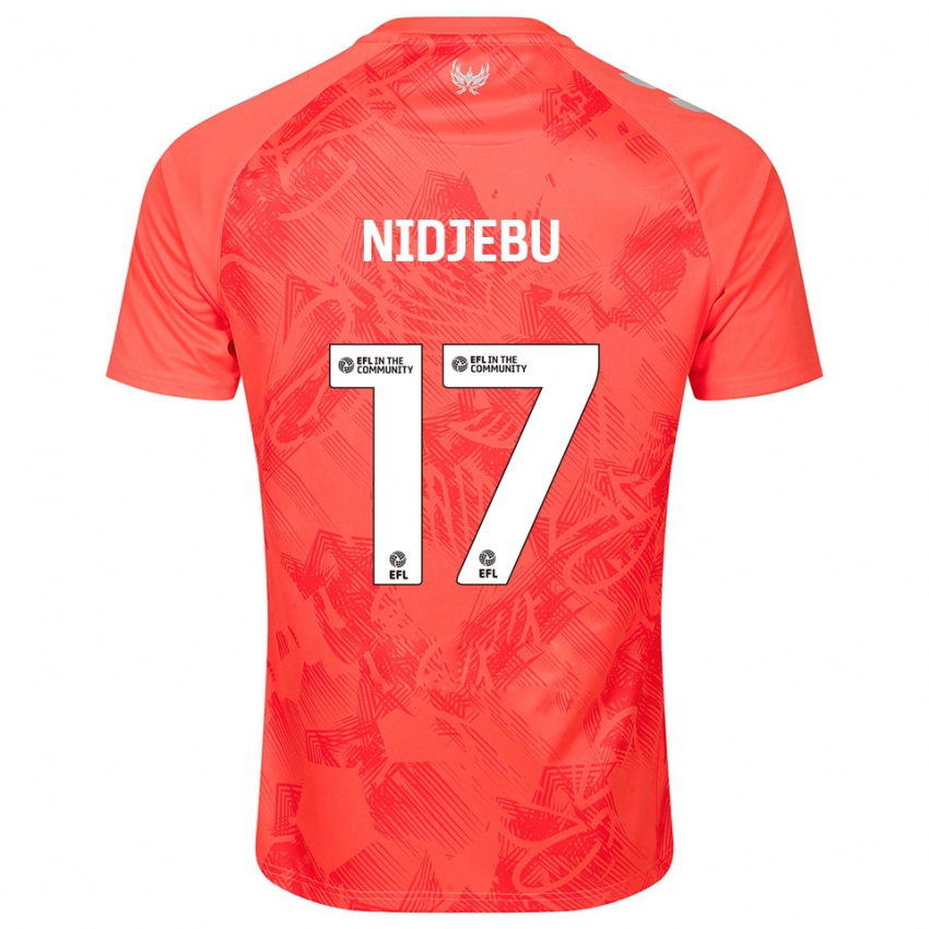 ילדים Success Nidjebu #17 כתום לבן הרחק ג'רזי 2025/26 חולצה קצרה