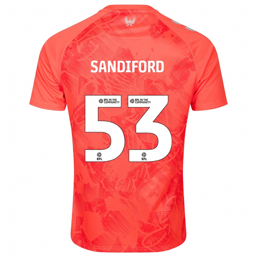 ילדים גרג סנדיפורד #53 כתום לבן הרחק ג'רזי 2025/26 חולצה קצרה