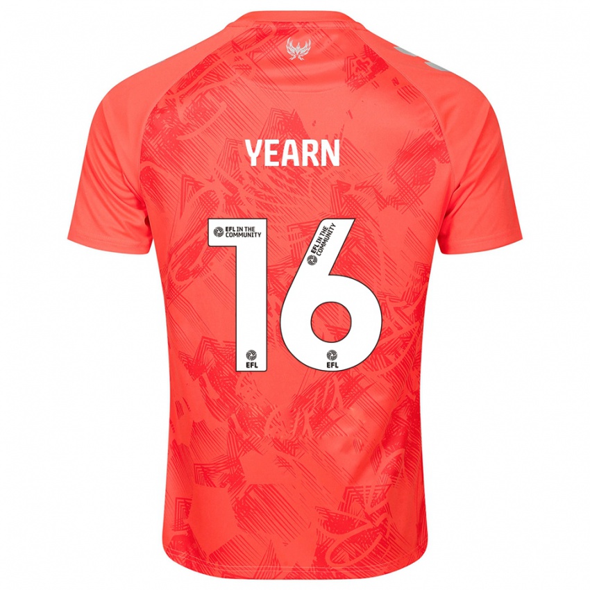 ילדים Kai Yearn #16 כתום לבן הרחק ג'רזי 2025/26 חולצה קצרה