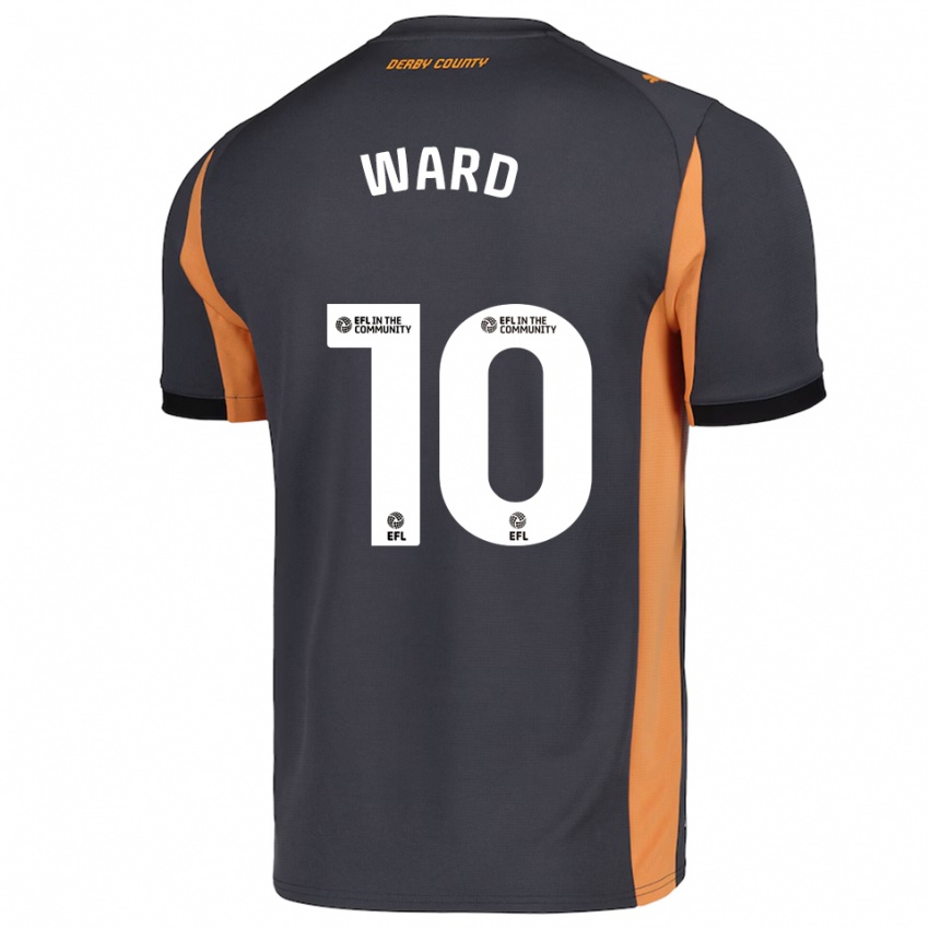 ילדים Hannah Ward #10 אפור כתום שחור הרחק ג'רזי 2025/26 חולצה קצרה