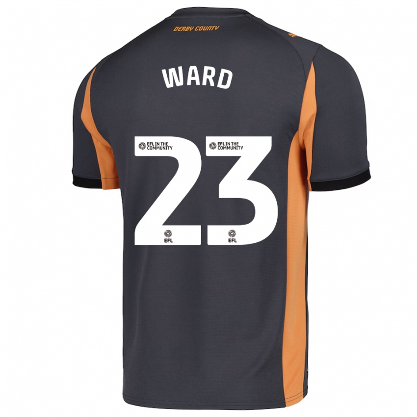 ילדים Joe Ward #23 אפור כתום שחור הרחק ג'רזי 2025/26 חולצה קצרה