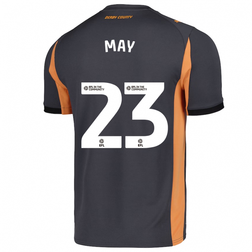 ילדים Rebecca May #23 אפור כתום שחור הרחק ג'רזי 2025/26 חולצה קצרה