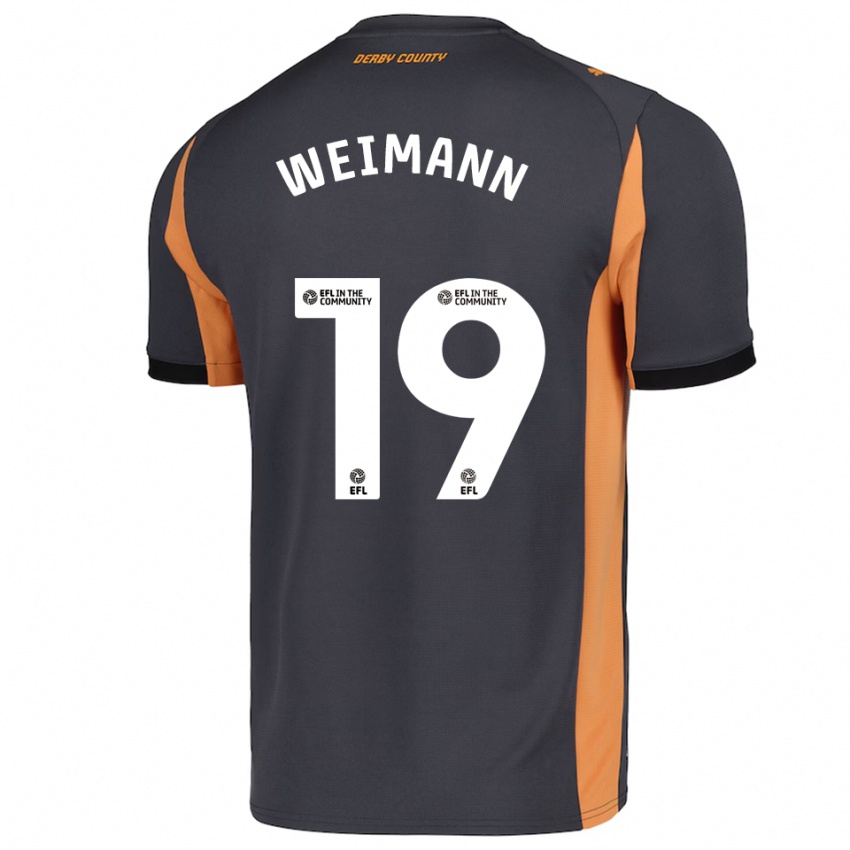 ילדים אנדראס ויימן #19 אפור כתום שחור הרחק ג'רזי 2025/26 חולצה קצרה