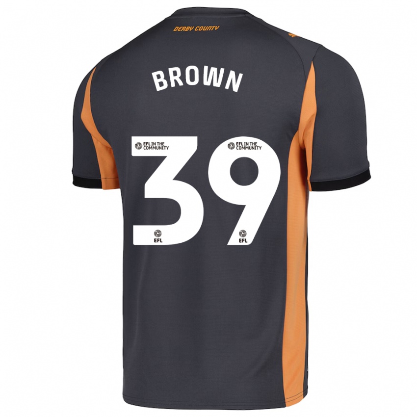 ילדים Dajaune Brown #39 אפור כתום שחור הרחק ג'רזי 2025/26 חולצה קצרה