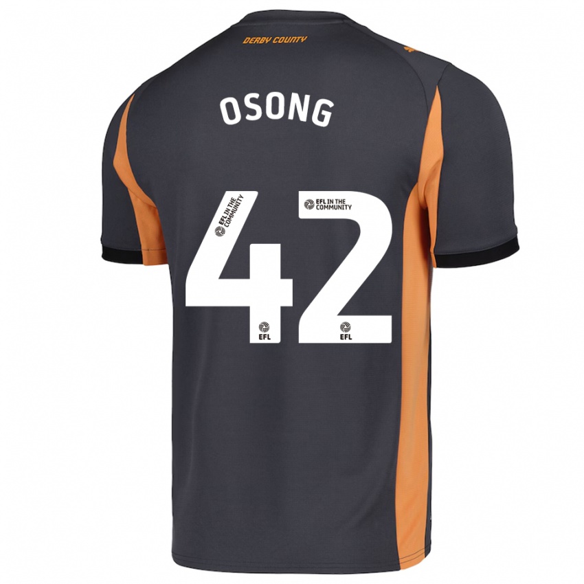 ילדים Johnson Osong #42 אפור כתום שחור הרחק ג'רזי 2025/26 חולצה קצרה