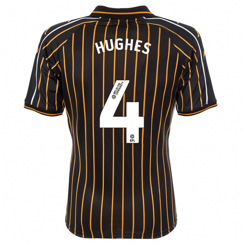 ילדים צ'ארלי יוז #4 לבן שחור הרחק ג'רזי 2025/26 חולצה קצרה