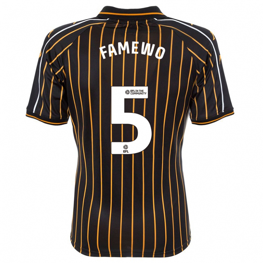 ילדים Famewo שלי #5 לבן שחור הרחק ג'רזי 2025/26 חולצה קצרה