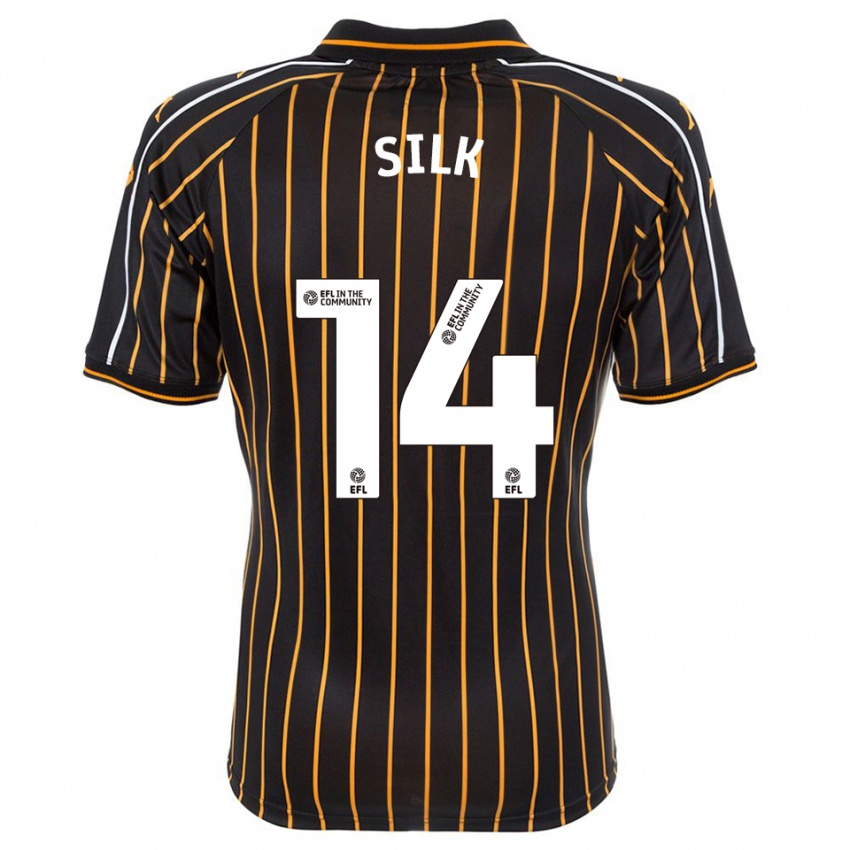 ילדים Reuben Silk #14 לבן שחור הרחק ג'רזי 2025/26 חולצה קצרה