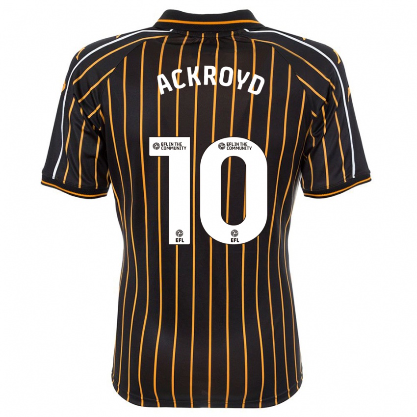 ילדים Rachael Ackroyd #10 לבן שחור הרחק ג'רזי 2025/26 חולצה קצרה