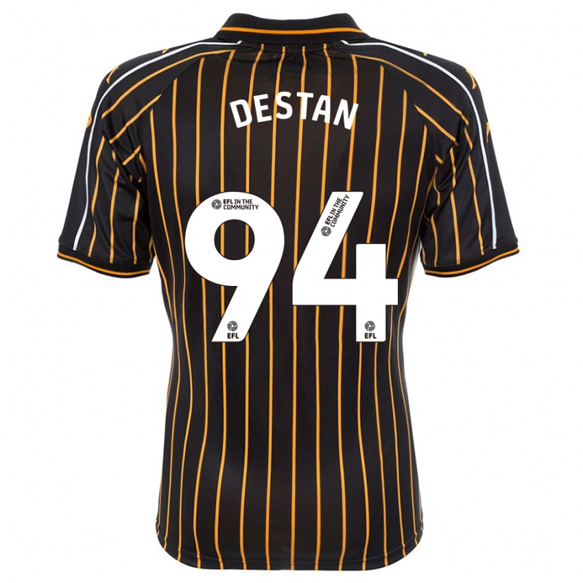 ילדים אניס דסטאן #94 לבן שחור הרחק ג'רזי 2025/26 חולצה קצרה