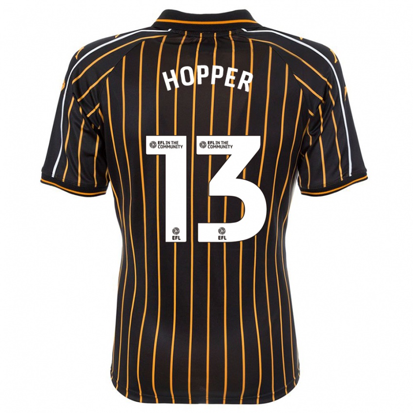 ילדים Jake Hopper #13 לבן שחור הרחק ג'רזי 2025/26 חולצה קצרה