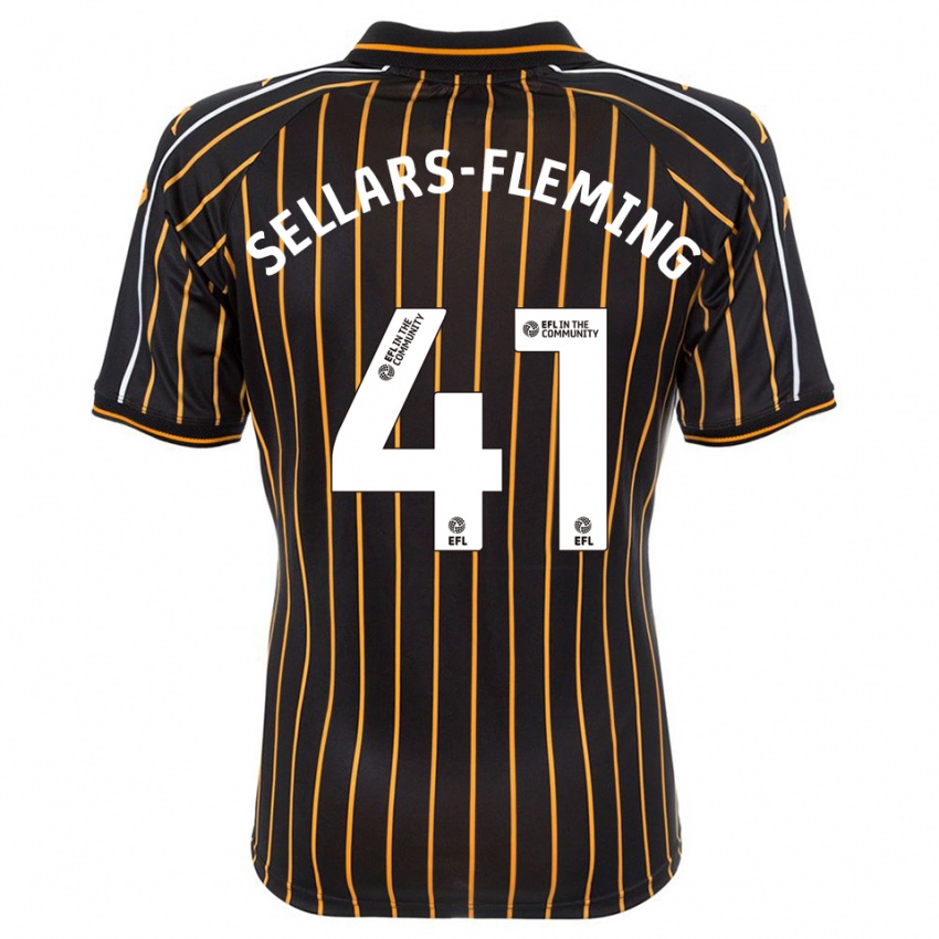 ילדים טיירל סלארס-פלמינג #41 לבן שחור הרחק ג'רזי 2025/26 חולצה קצרה