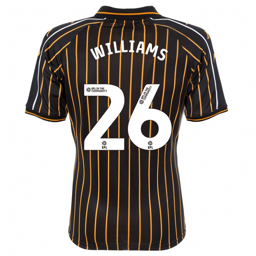 ילדים Annabel Williams #26 לבן שחור הרחק ג'רזי 2025/26 חולצה קצרה