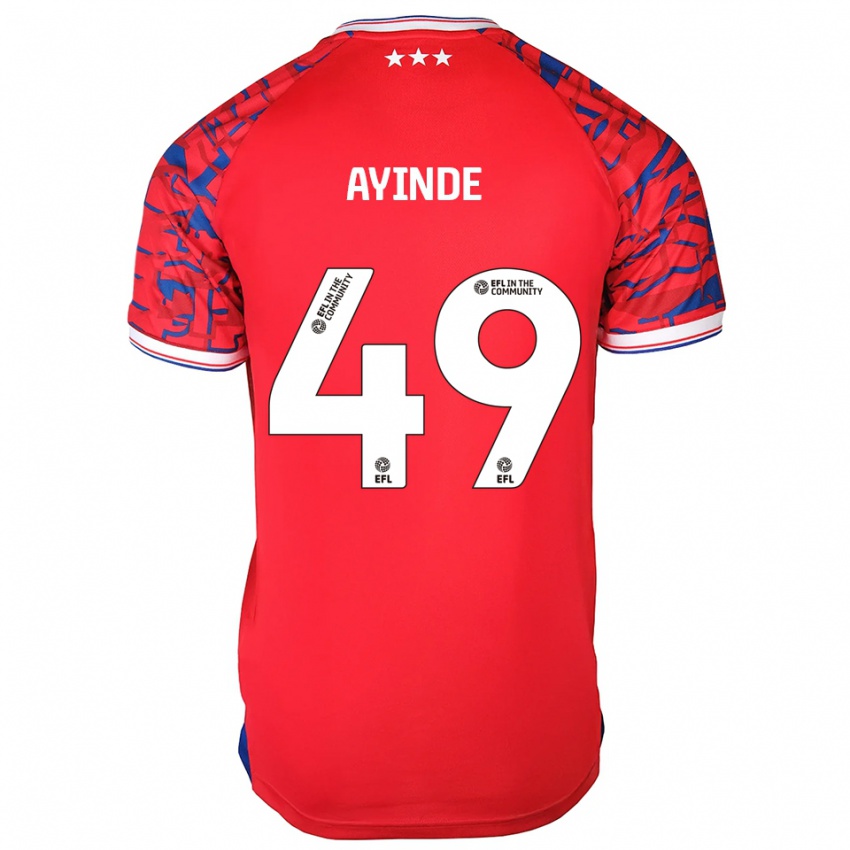 ילדים ליאון איינדה #49 אדום כחול הרחק ג'רזי 2025/26 חולצה קצרה